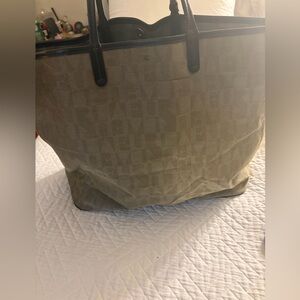 Furla Tan and Black Tote Bag
